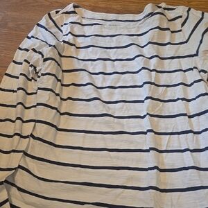 Old Navy Navy and White Striped Tee